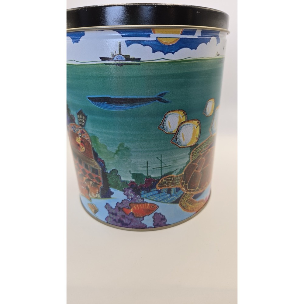 Vintage Under The Sea Popcorn Tin Trail's End Nautical Ocean Beach Decor Can - Picture 5 of 11